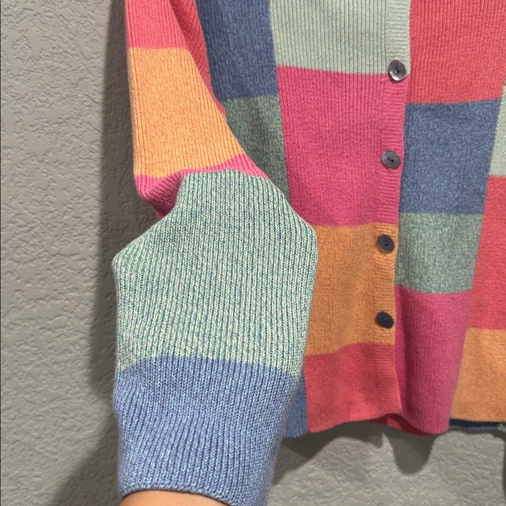 SIGRID OLSEN Sport Patchwork Cardigan - Picture 2 of 6